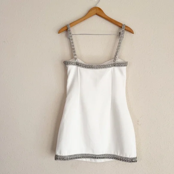 Retrofete Regina Shell White Mini Dress Size Medium - Picture 8 of 9